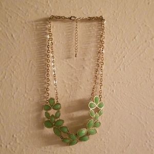 Green and Gold Gem Necklace
